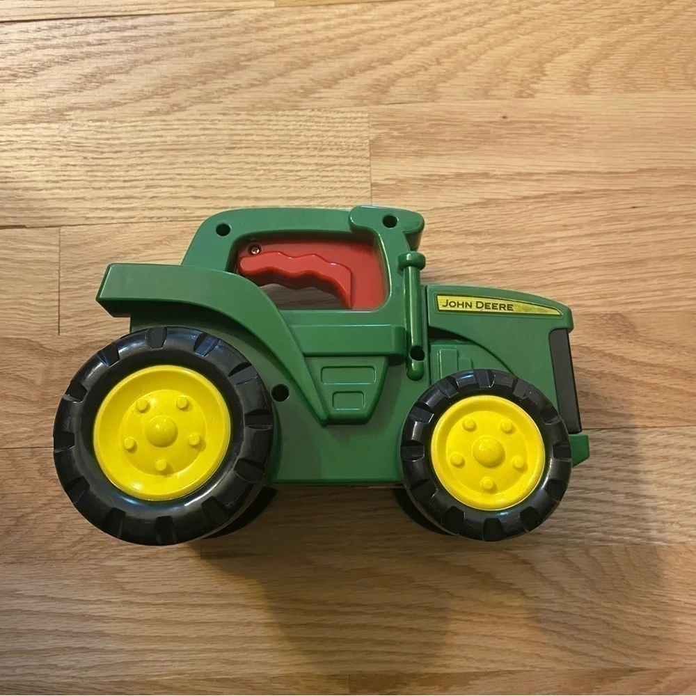 John Deere Tractor Flash Light Kids Toy Push Green